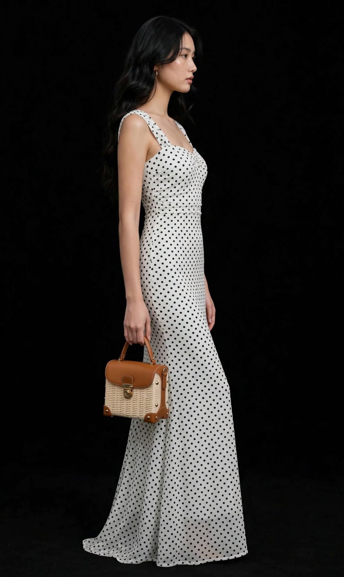 Aurelia Ivory Polka Dot Maxi Dress