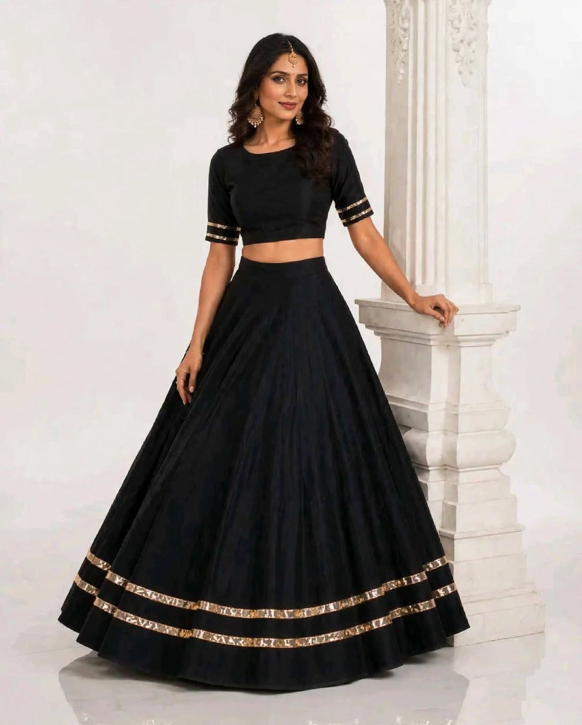 Kaira Noir Heritage Lehenga Set