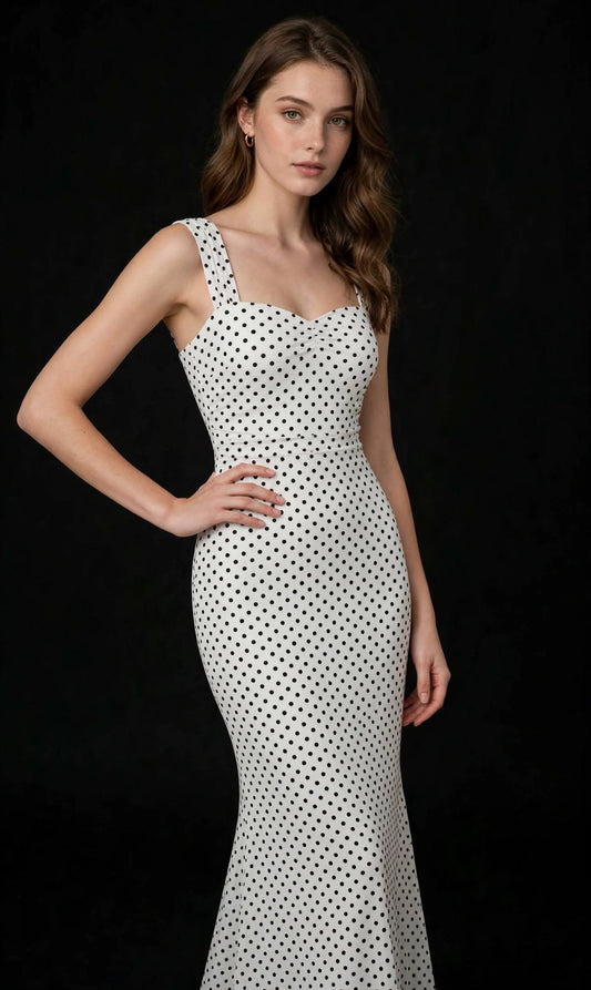 Aurelia Ivory Polka Dot Maxi Dress