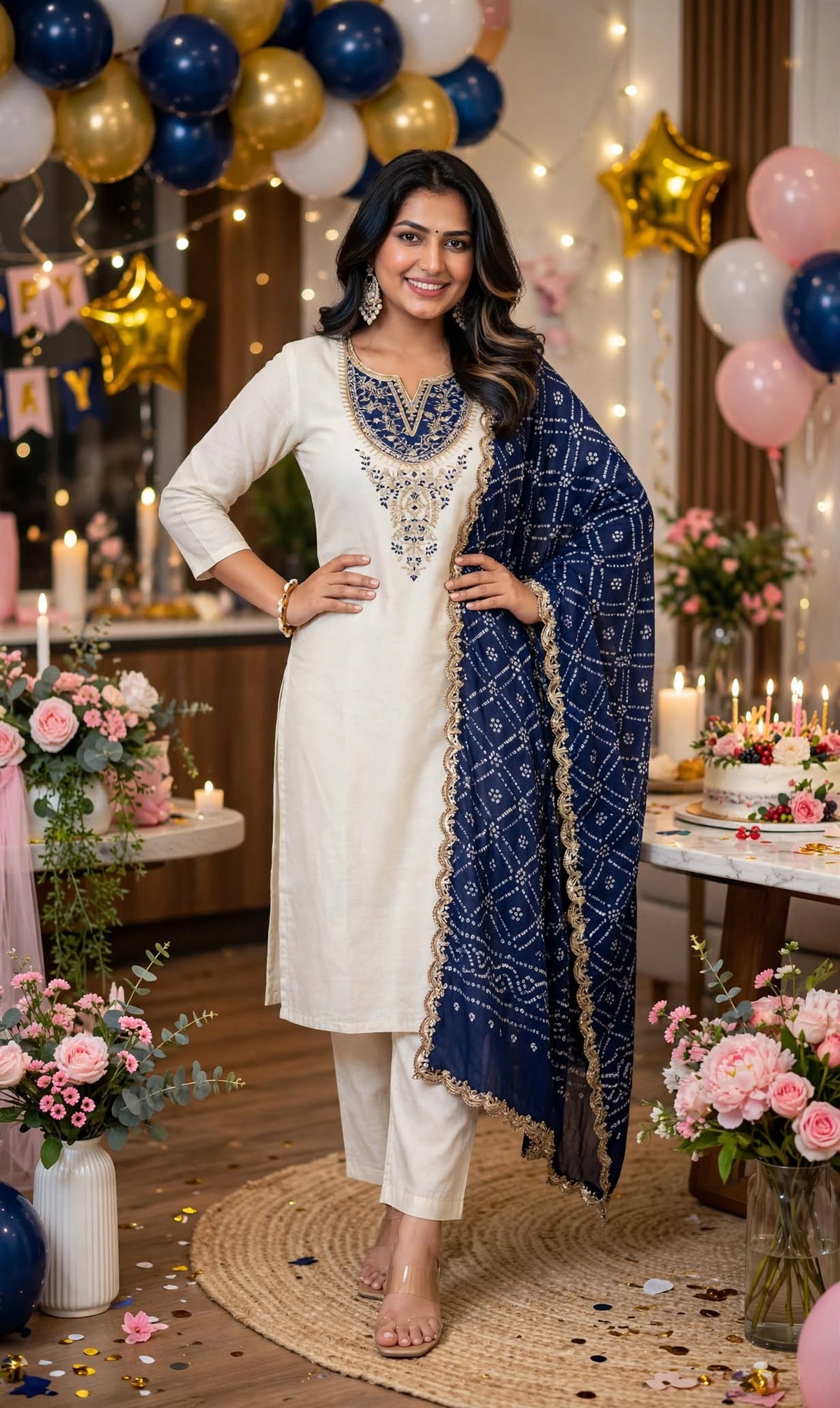 Ivory Royale Embroidered Kurta Set