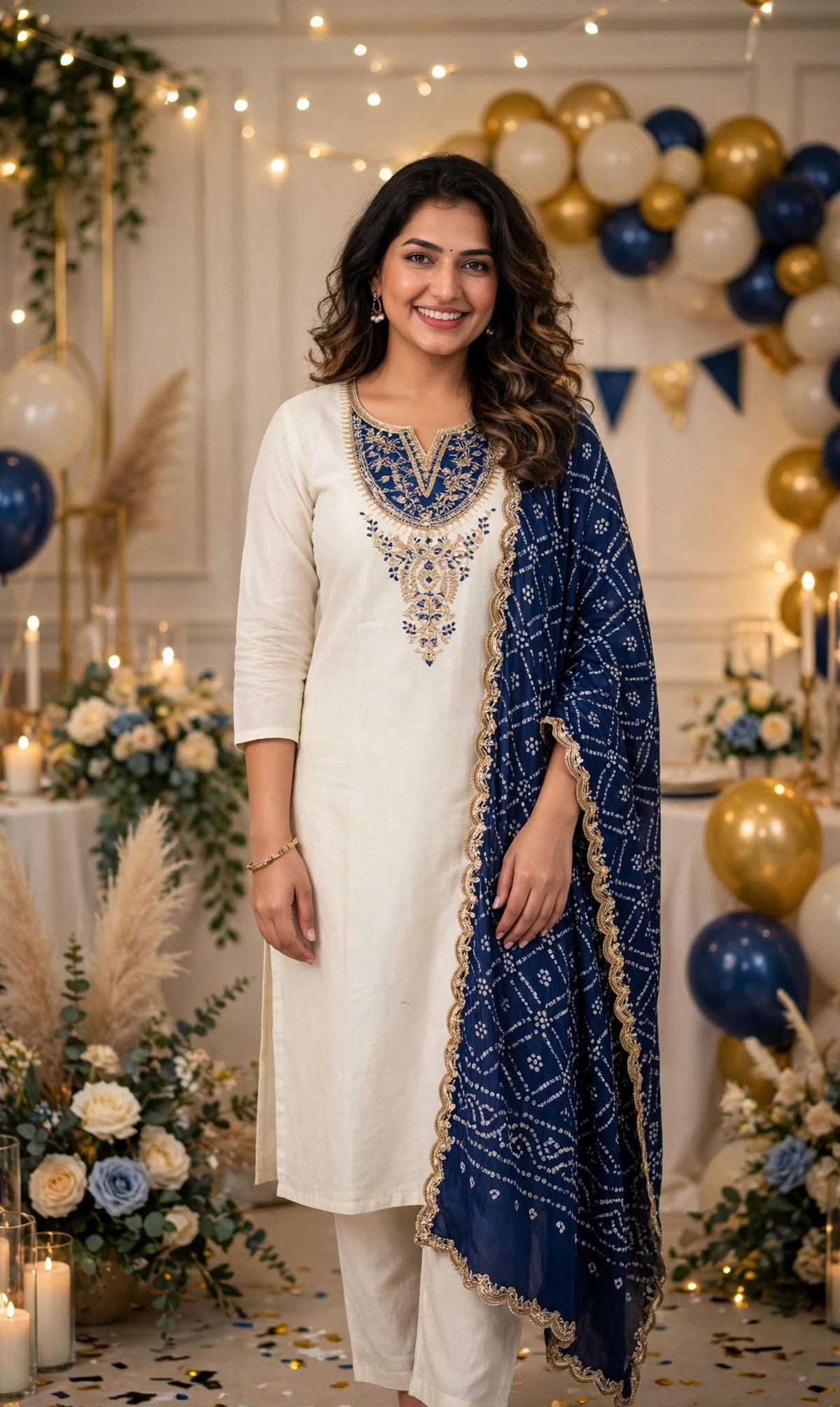 Ivory Royale Embroidered Kurta Set