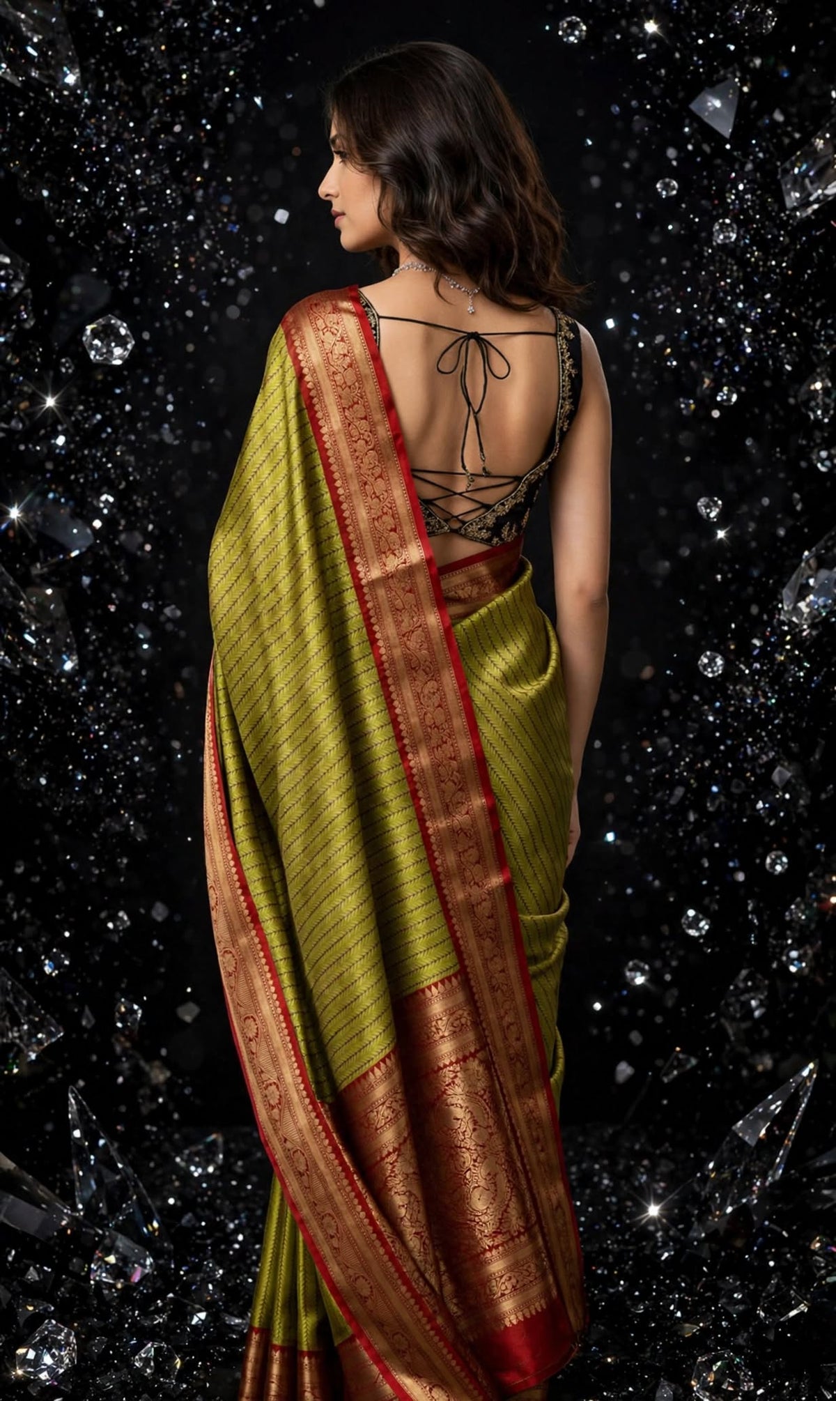 Aurelia Emerald Zari-Woven Banarasi Saree