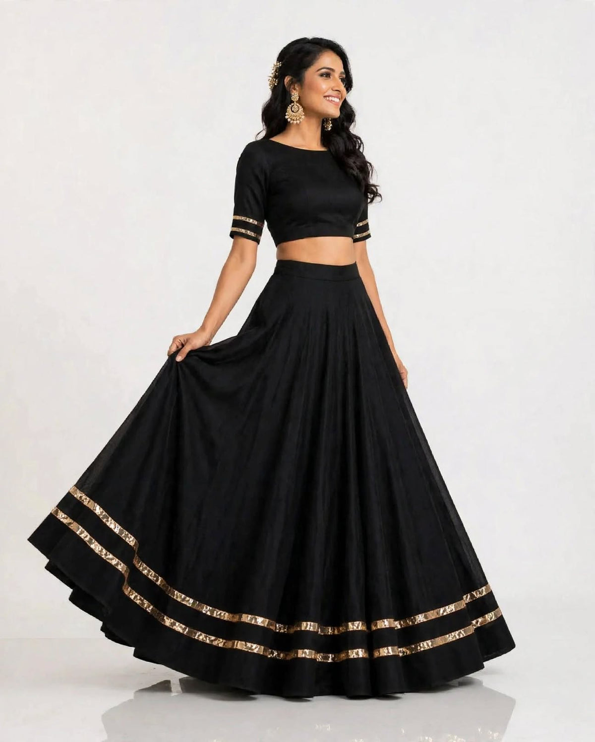 Kaira Noir Heritage Lehenga Set