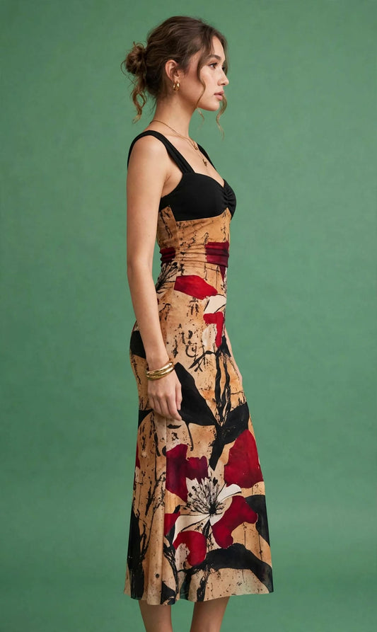 Aurelia Multicolor Ruched Bodycon Dress