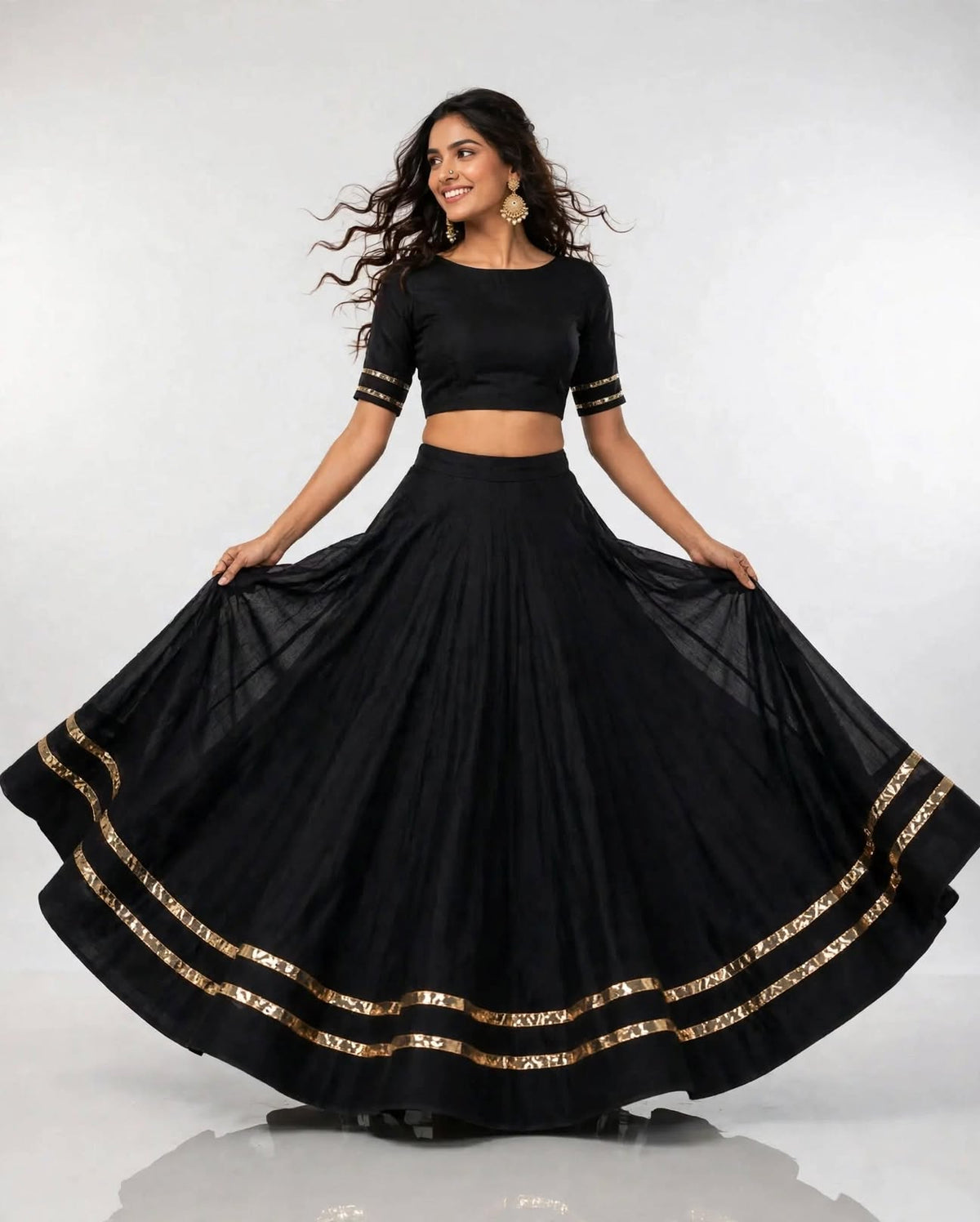 Kaira Noir Heritage Lehenga Set