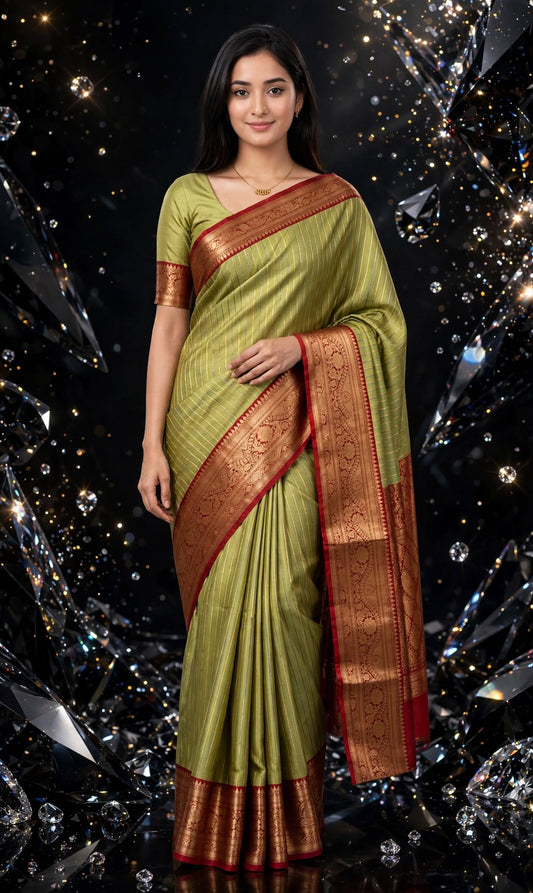 Aurelia Emerald Zari-Woven Banarasi Saree