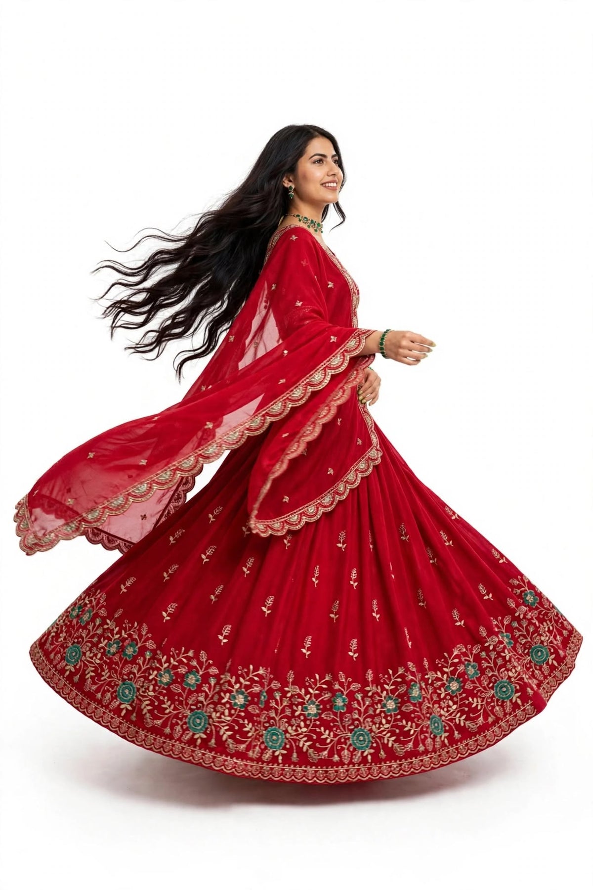Aurelia Midnight Blue Embroidered Lehenga Set