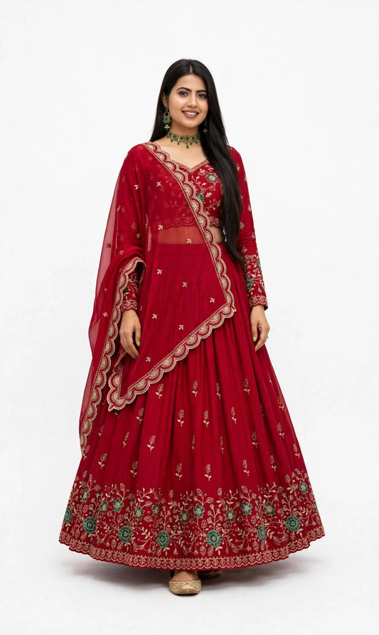 Aurelia Midnight Blue Embroidered Lehenga Set