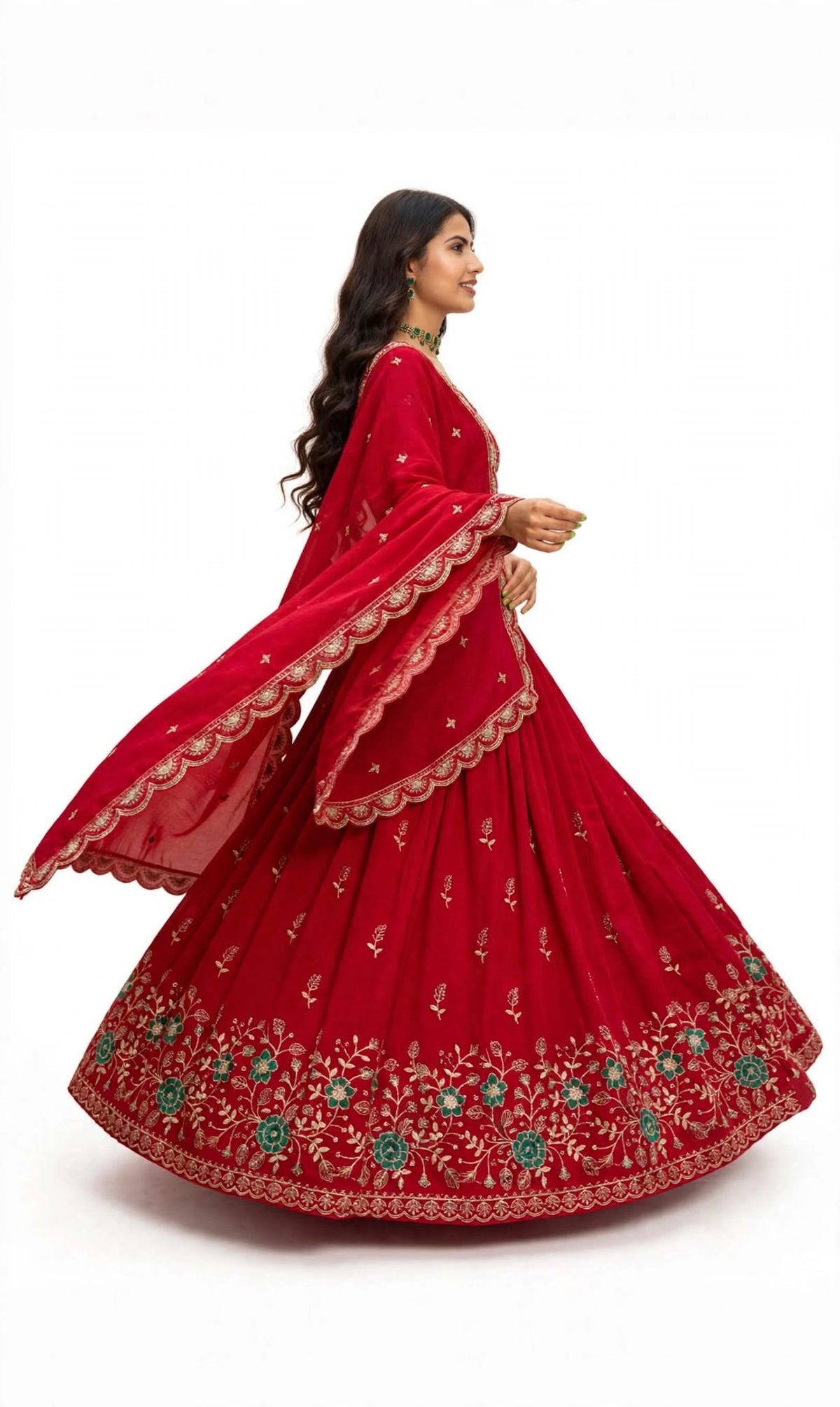 Aurelia Midnight Blue Embroidered Lehenga Set